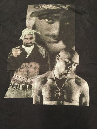 Euc Vintage Makaveli Branded Tupac Shakur Black Graphic T - Shirt Size Xl