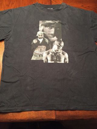 EUC VINTAGE Makaveli Branded Tupac Shakur Black Graphic T - Shirt Size XL 2