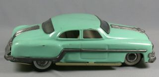 Tin Friction Minister Delux 1954 Pontiac Chieftain Car,  Vintage,  Green