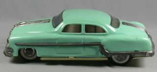 Tin Friction Minister Delux 1954 Pontiac Chieftain Car,  Vintage,  Green 2
