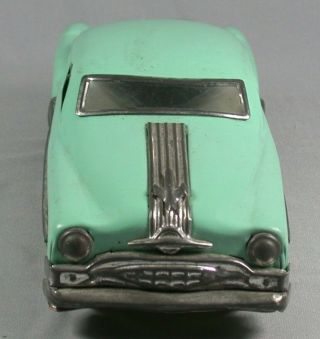 Tin Friction Minister Delux 1954 Pontiac Chieftain Car,  Vintage,  Green 3