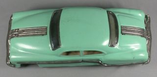 Tin Friction Minister Delux 1954 Pontiac Chieftain Car,  Vintage,  Green 5