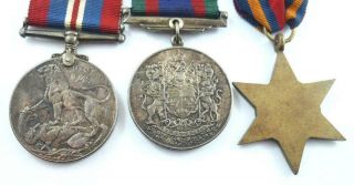 Canada World War II Military Trio Medal Group (Burma Star) & RCAF ID Bracelet 5