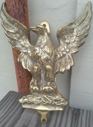 Vintage Cast Brass American Eagle Door Knocker Heritage Patriotic