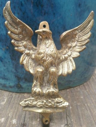 Vintage Cast Brass American Eagle Door Knocker Heritage Patriotic 2