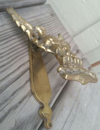 Vintage Cast Brass American Eagle Door Knocker Heritage Patriotic 3