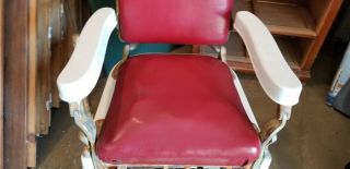 Theo A.  Kochs vintage antique barber chair 2