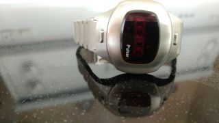 Pulsar P4 Executive Rare 24hr Vintage digital Led Time Computer Watch Solid band 3