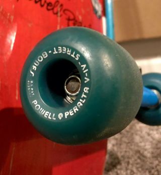 Vintage Powell Peralta Skull & Sword Skateboard STREET BONES WHEELS NOS Trackers 10