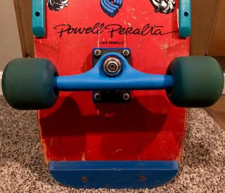Vintage Powell Peralta Skull & Sword Skateboard STREET BONES WHEELS NOS Trackers 7