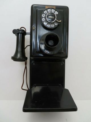 Antique 1920 Western Electric Wall Telephone 653 A 2 Dial Rare Shelf
