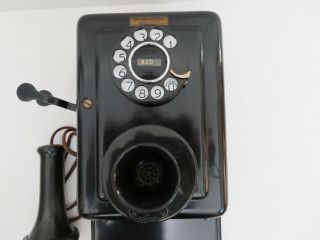 Antique 1920 Western Electric wall telephone 653 A 2 dial rare shelf 2