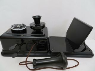 Antique 1920 Western Electric wall telephone 653 A 2 dial rare shelf 7