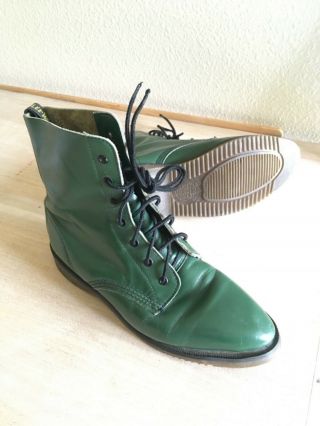 Vintage Doc Martens Alix Green 7 Eye Made In England Women’s Sz 9 Us Good Cond