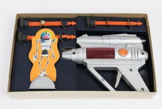 Boxed 1960s Tsukuda Japanese Space Explorer Gun no.  1 Fireflash - X 3