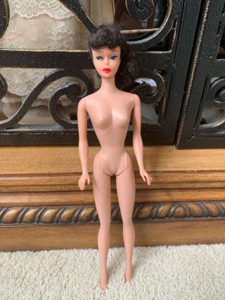 RARE Early Vintage Mattel Barbie Doll Brunette Ponytail 1950 1960 Number 2 3 ? 2