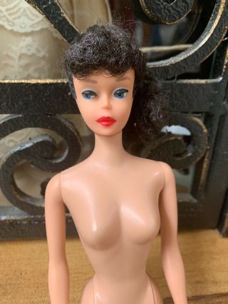 RARE Early Vintage Mattel Barbie Doll Brunette Ponytail 1950 1960 Number 2 3 ? 4
