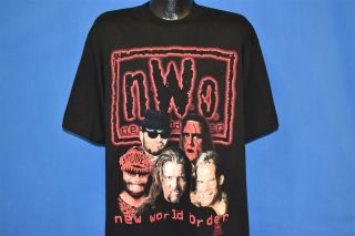 Vtg 90s Wcw World Order Nwo Wolfpac Sting Nwt Deadstock Black T - Shirt Xl