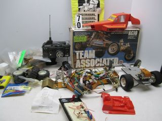 Vintage Team Associated Rc10 6010 Radio Control Car Kit (not Complete) W/ Box