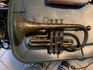 Vintage Trumpet/horn Made By 12 Cortlandt Ct.  York The Gem