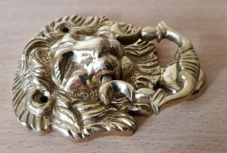 Vintage Antique Style Solid Brass Lions Head Door Knocker