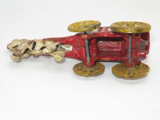 Antique Cast Iron Toy Horse Drawn Ice Wagon Authentic Kenton Co.  Toy 7