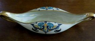 Antique American Arts & Crafts Hand Painted Porcelain Bowl Artist Signed