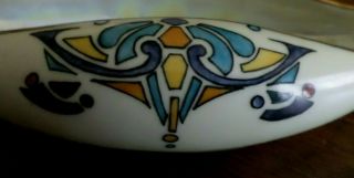 Antique American Arts & Crafts Hand Painted Porcelain Bowl Artist Signed 2