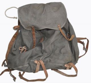 Military Backpack Bag From Swedish Army - Wwii - -