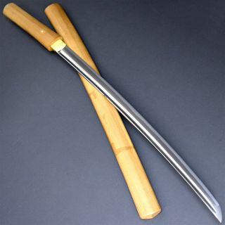 Authentic Nihonto Japanese Katana Sword Wakizashi W/shirasaya Antique Bo - Hi Nr