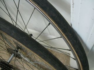 Vtg 50s Raleigh Clubman Bike 27x1 - 1/4 Dunlop Special Lightweight Rims Tires Hubs 4