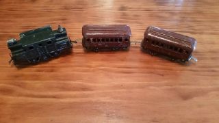 Rare Vintage Lionel Pre - War Set: 700 Locomotive And 2 Pullman Cars 1915