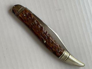 Vintage Remington UMC Toothpick R1613 Jigged Bone Fisherman ' s Knife Etched Blade 12