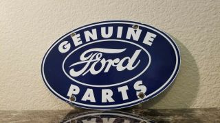 Vintage Ford Motors Porcelain Parts Dealer Gas Automobile Service Station Sign