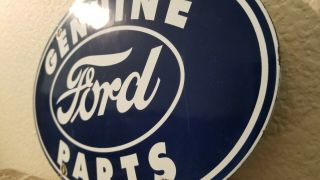 VINTAGE FORD MOTORS PORCELAIN PARTS DEALER GAS AUTOMOBILE SERVICE STATION SIGN 3