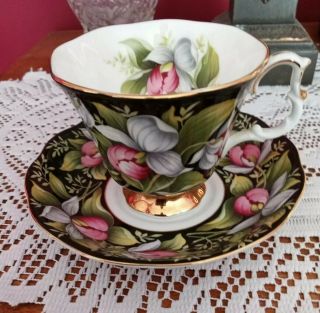 Royal Albert Tea Cup And Saucer Lady Slipper Provincial Flower Chintz Teacup