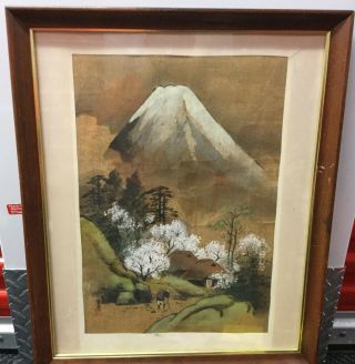 NISHINOMIYA Japanese Woodblock Print Vtg.  signed and stamped.  18” x 12” UNFRAMED 2