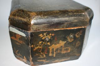 Antique Chinese Wooden Carved Lacquer Gilt Hand Painted Large Box 3