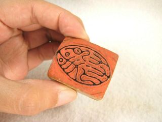 ANTIQUE DOUBLE SIDED JAPANESE HAND CARVED STONE INKAN NAME STAMP 3