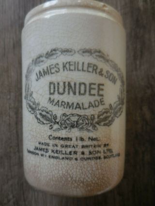 James Keiller & Son Dundee Marmalade Crock Late King George Vi