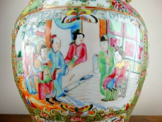 Antique Chinese Porcelain Vase with Cover Canton Famille Rose 19th Century 45cm 2