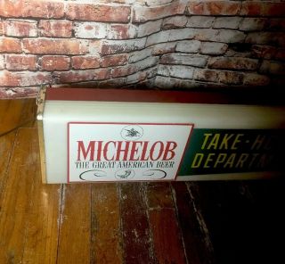 VINTAGE Michelob TAKE HOME DEPARTMENT LIGHTED SIGN 1950s 60’s Neon Products Inc 3