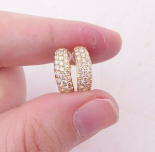 18ct Gold 1ct Diamond Hoop Earrings,  18k 750