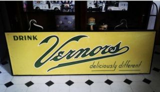 Vernors Ginger Ale Detroit Vintage Antique Sign C.  1962 54”