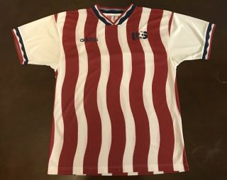 Rare Vintage 1994 Adidas Usmnt Usa National Team Futbol Soccer Jersey