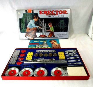 Vintage A.  C.  Gilbert Erector Set 100 Toys In One 2 1/2 (m1)