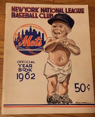 1962 York Mets Official Yearbook Vintage Rare Mlb