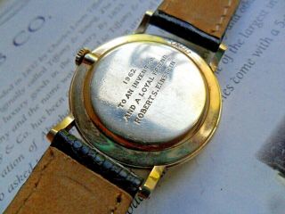 Solid 14k Gold Men ' s 1960 ' s Men ' s Vintage Tiffany & Co.  Swiss Mechanical Watch 5
