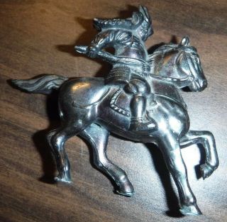Antique 3 " Bronze Japanese Seiya Meiji Period Samurai On Horse Sculpture