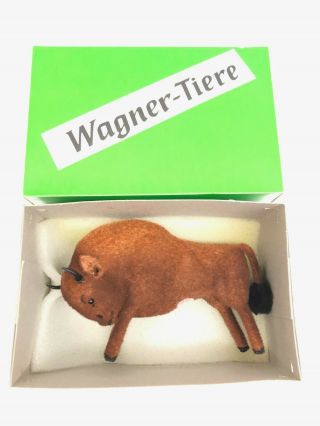 V43 Rare Buffalo Bison Animal Wagner Kunstlerschutz Vintage Toy German